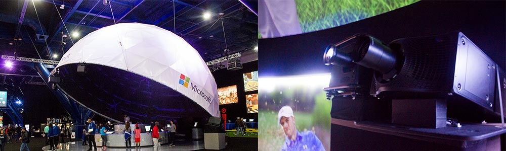 Immersive domes, projection mapping, and custom content.