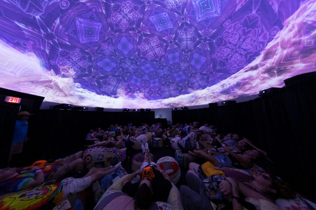 DomeRx, a Geodesic Projection Dome with Live 8K dome streaming at Austin City Limits Festival 2022 in Austin, Texas